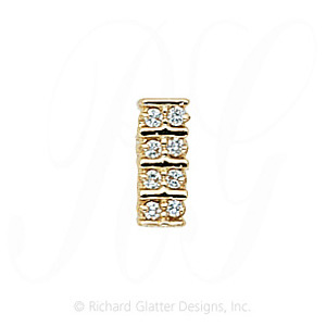 GS070 D - 14 Karat Gold Diamond Slide 